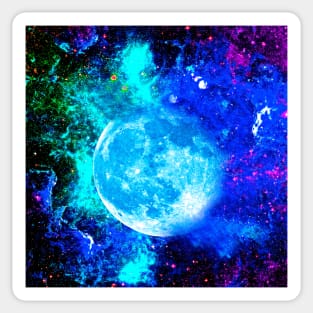 Galaxy Moon and Stars Sticker